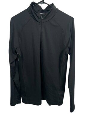 KJUS Feel Mid Layer Half Zip 1/2  Mens Medium EU 50 Black Pullover Golf